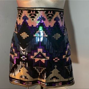 Express sequin skirt